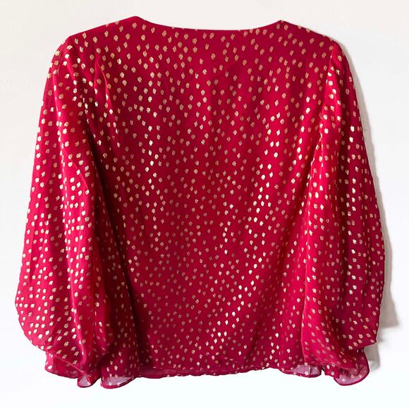 1. State Gold Metallic Print Blouse Size Small NWT - Picture 9 of 9